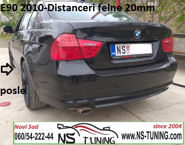 bmw e90 limuzina 2007 2008 2009 2010 godiste distanceri felne 5x120 72.6 duzi srafovi novi sad ns tuning